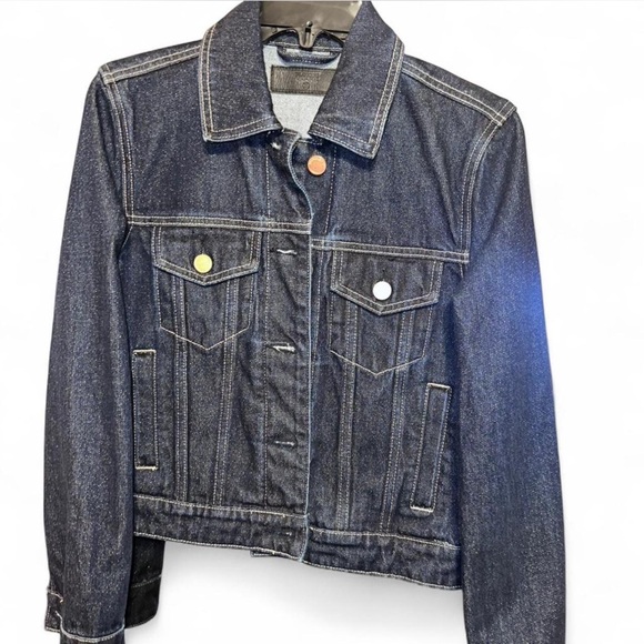 Blancnyc Classic Denim Jacket gold & blue - Picture 5 of 6